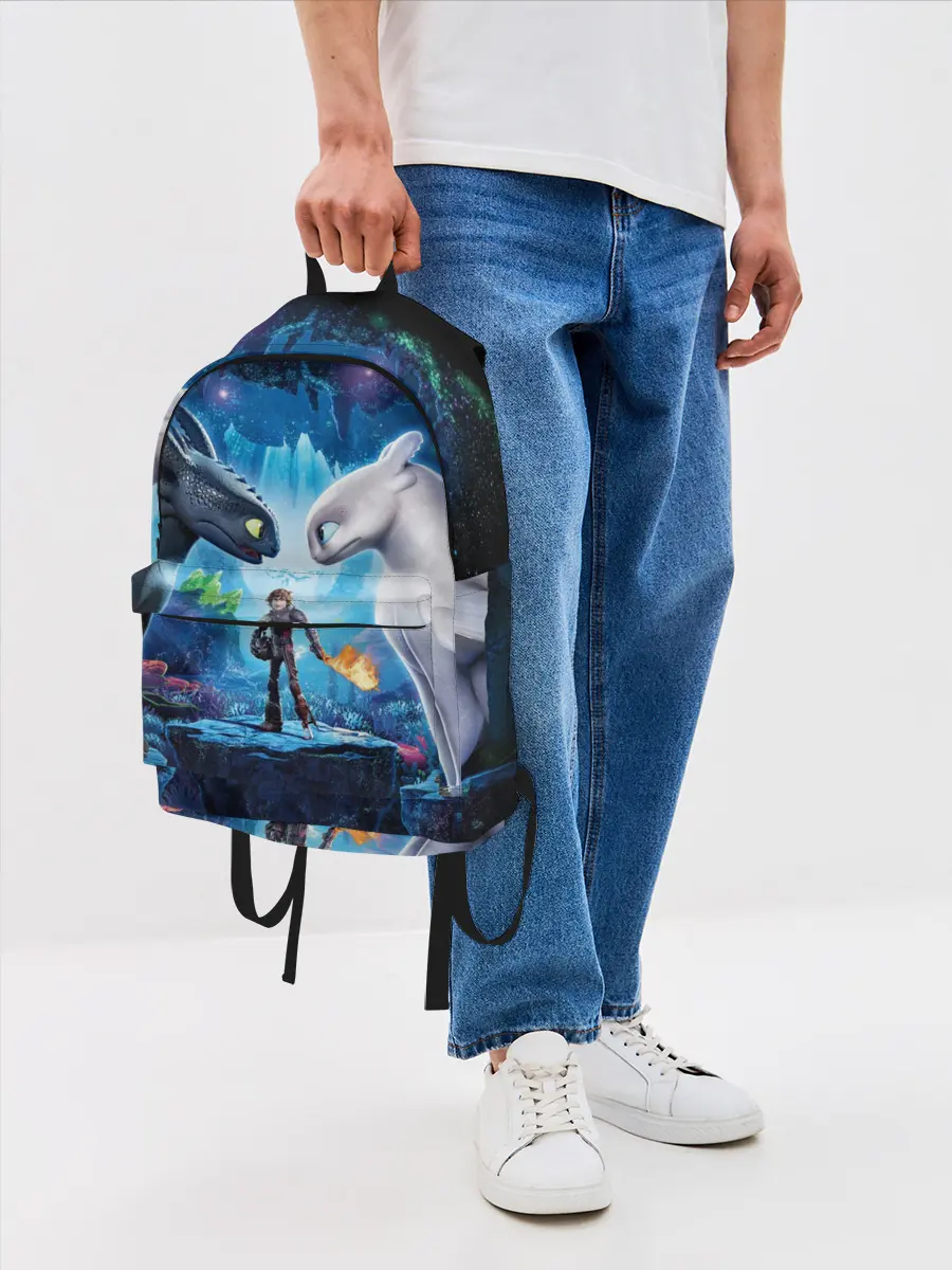 Рюкзак джинсовый / как приручить дракона