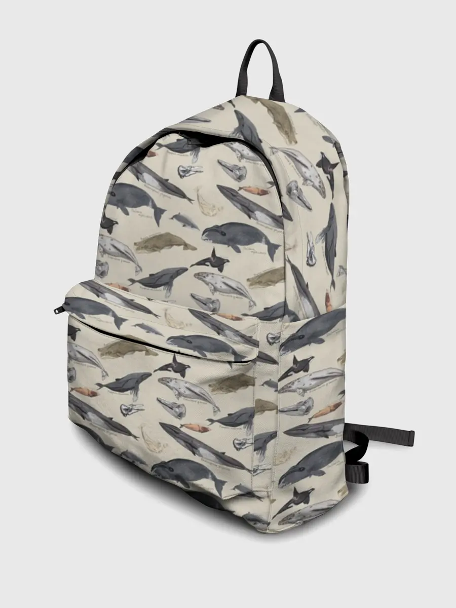 Рюкзак джинсовый / Whales pattern
