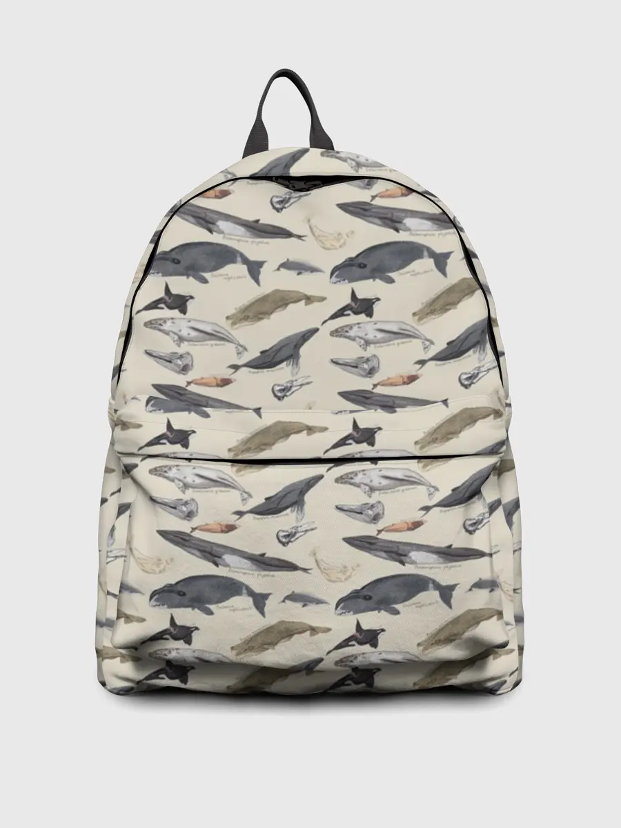 Рюкзак джинсовый / Whales pattern