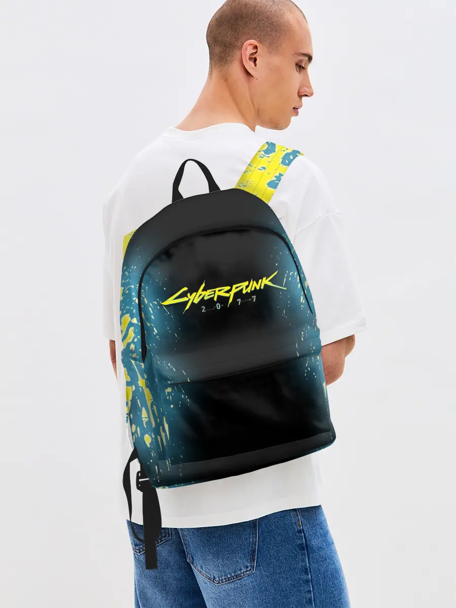 Рюкзак джинсовый / CYBERPUNK 2077 | КИБЕРПАНК 2077