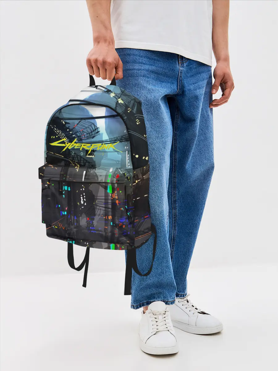 Рюкзак джинсовый / Cyber Punk 2077