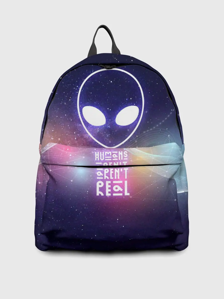 Рюкзак джинсовый / НЛО: людей не существует.