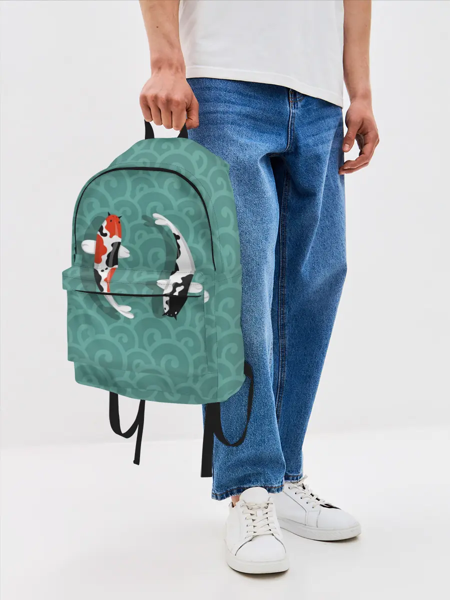 Рюкзак джинсовый / Японские рыбки