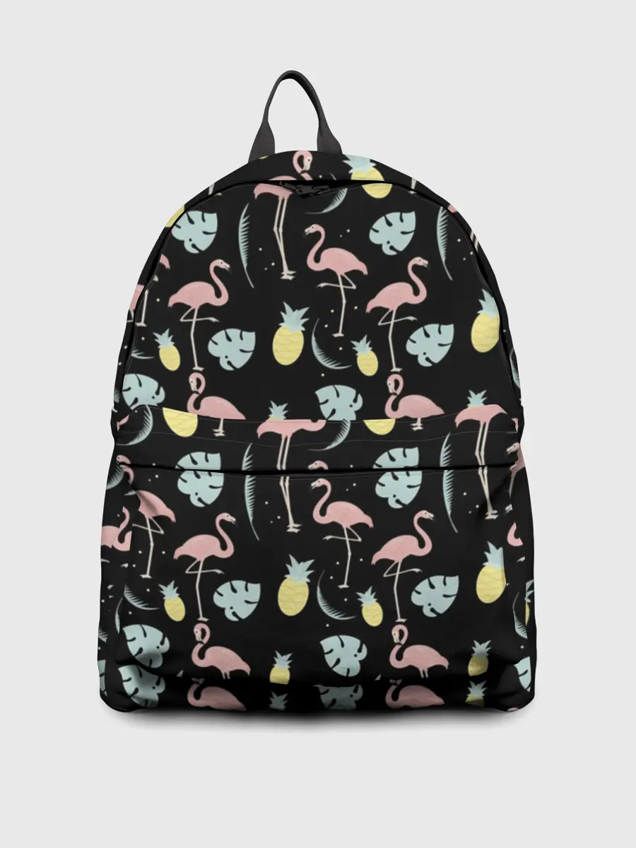 Рюкзак джинсовый / Розовый фламинго