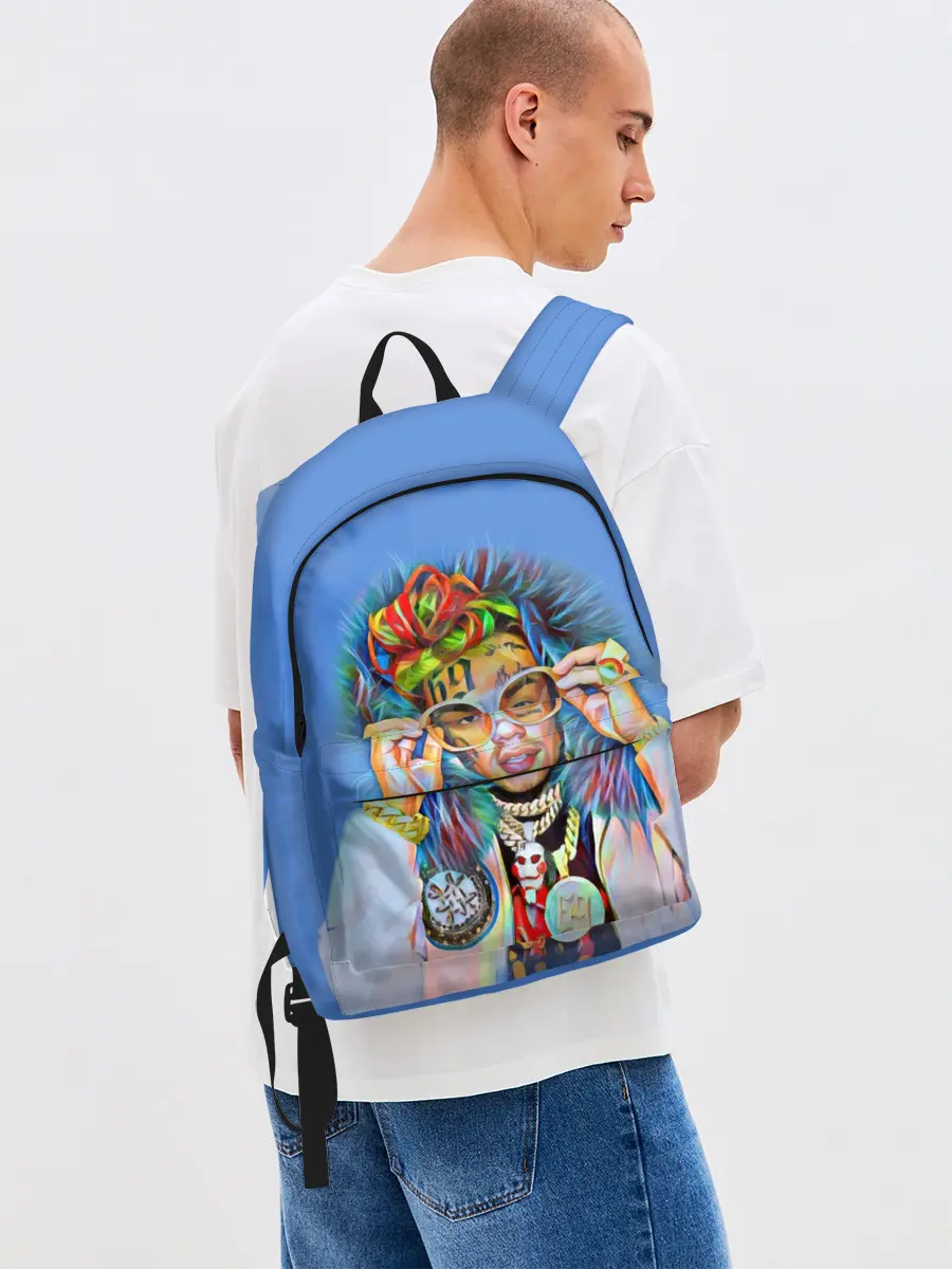 Рюкзак джинсовый / 6IX9INE SWAG