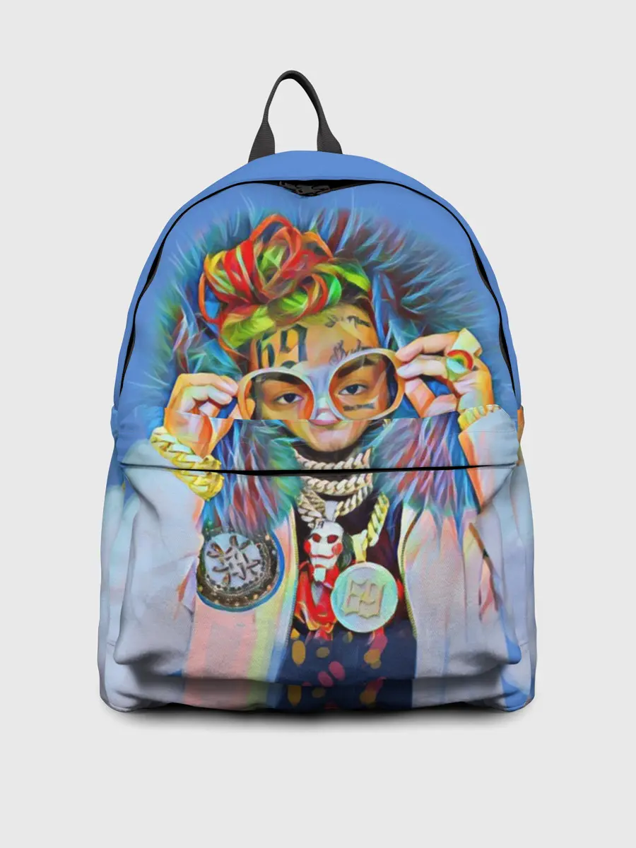 Рюкзак джинсовый / 6IX9INE SWAG
