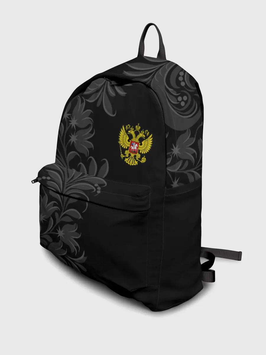 Рюкзак джинсовый / Герб России и Орнамент