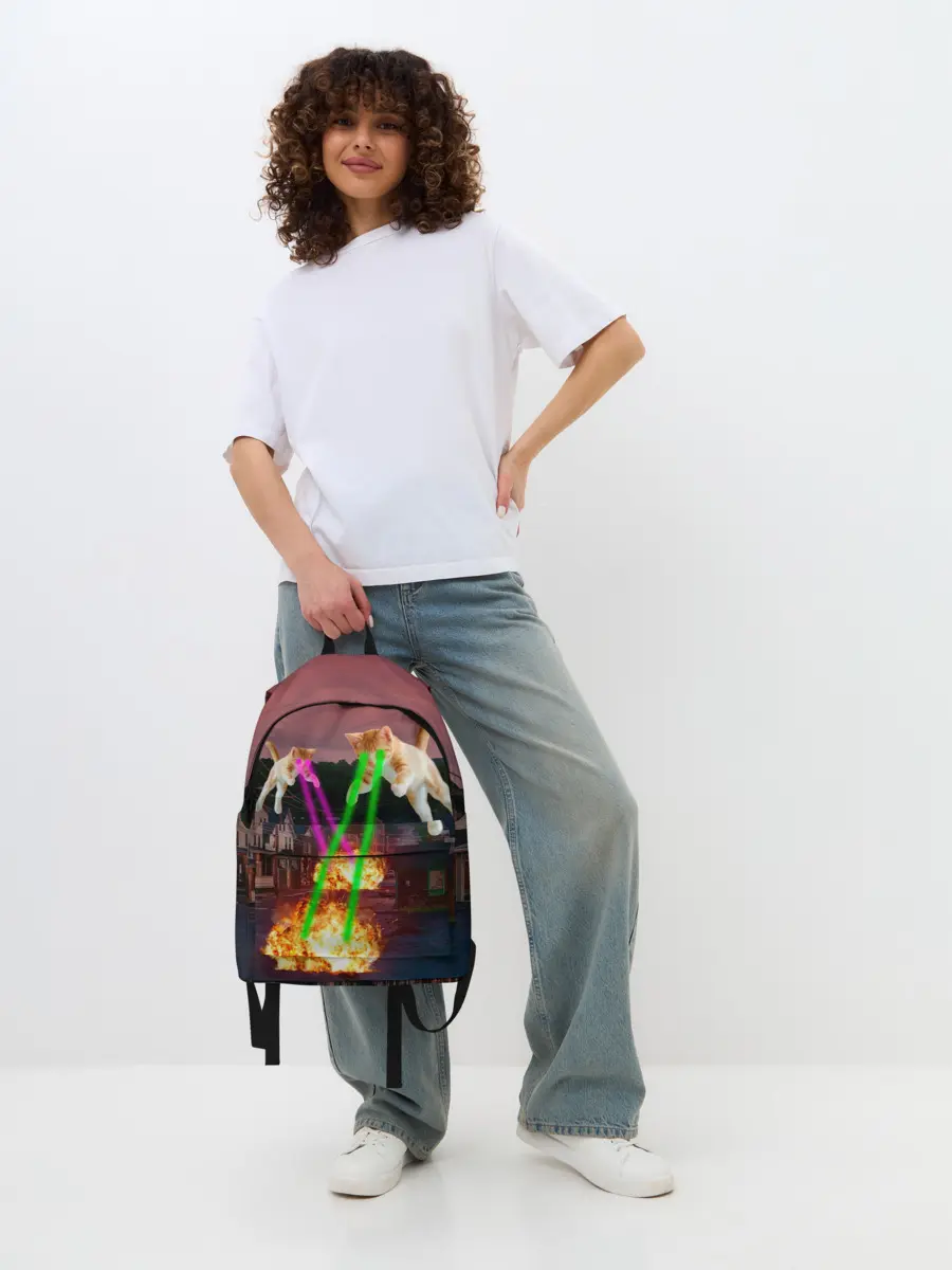 Рюкзак джинсовый / Кошачья Атака!