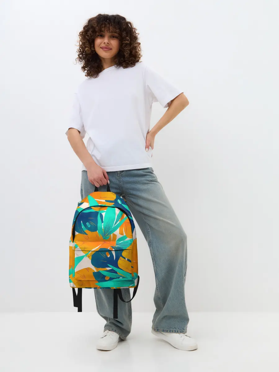 Рюкзак джинсовый / Тропики