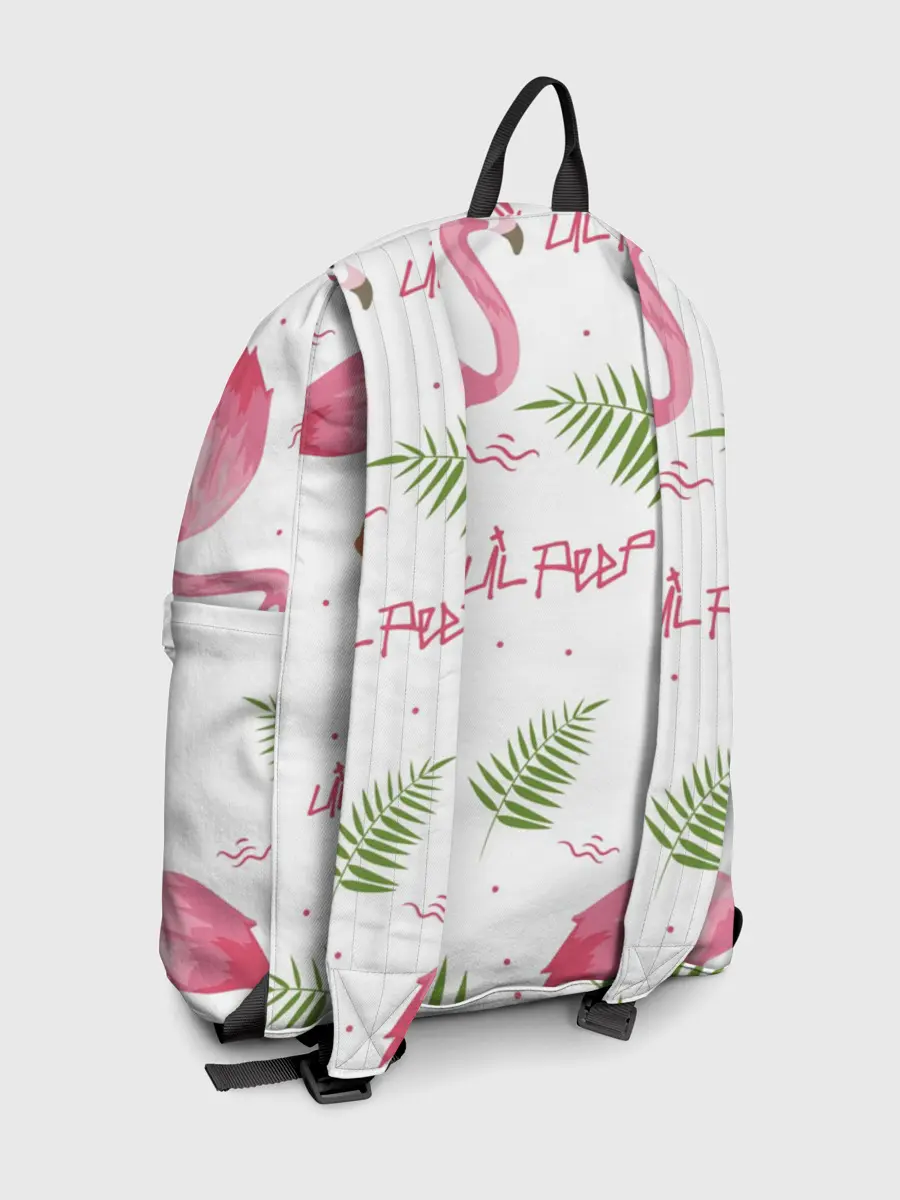 Рюкзак джинсовый / Lil Peep pink flamingo