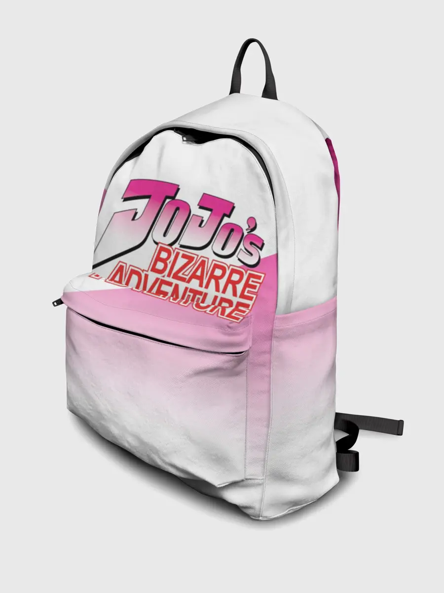 Рюкзак джинсовый / Лого джоджо розовый треугольник