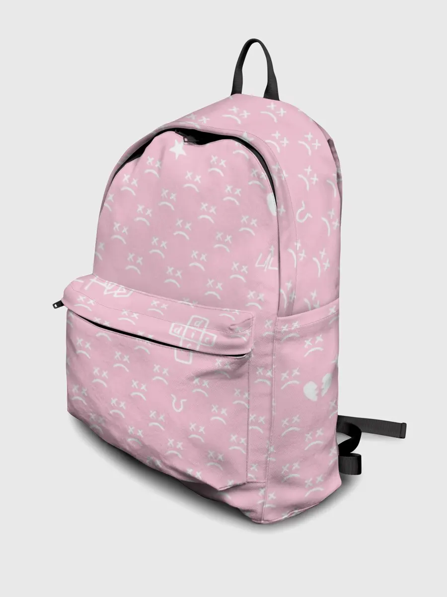 Рюкзак джинсовый / Lil Peep pink pattern