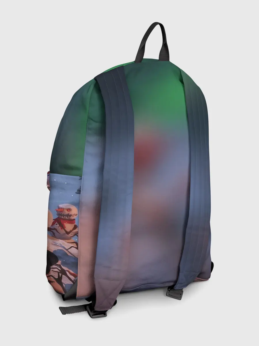 Рюкзак джинсовый / Дед мороз и снеговики-зомби