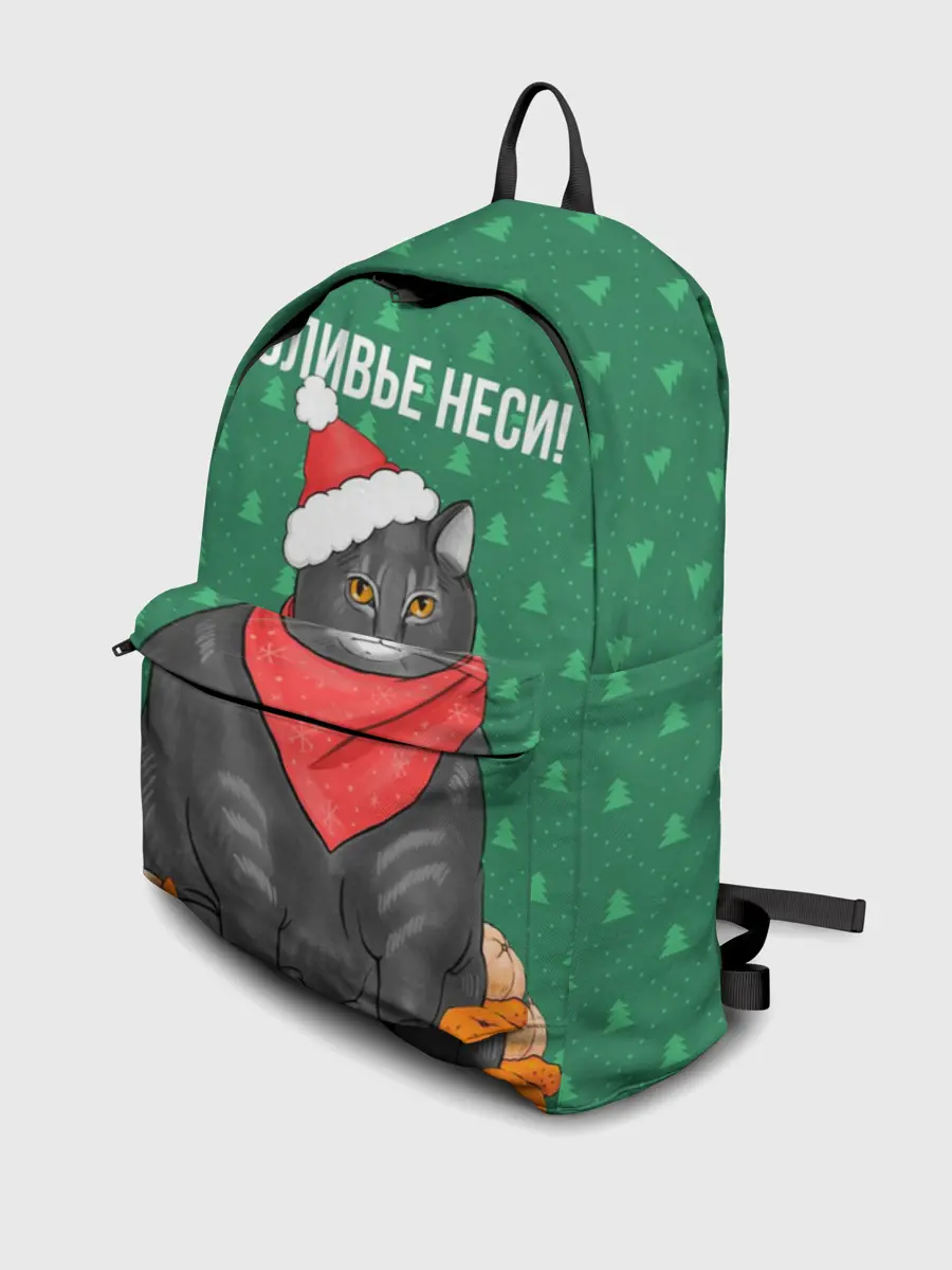 Рюкзак джинсовый / Кот хочет кушот