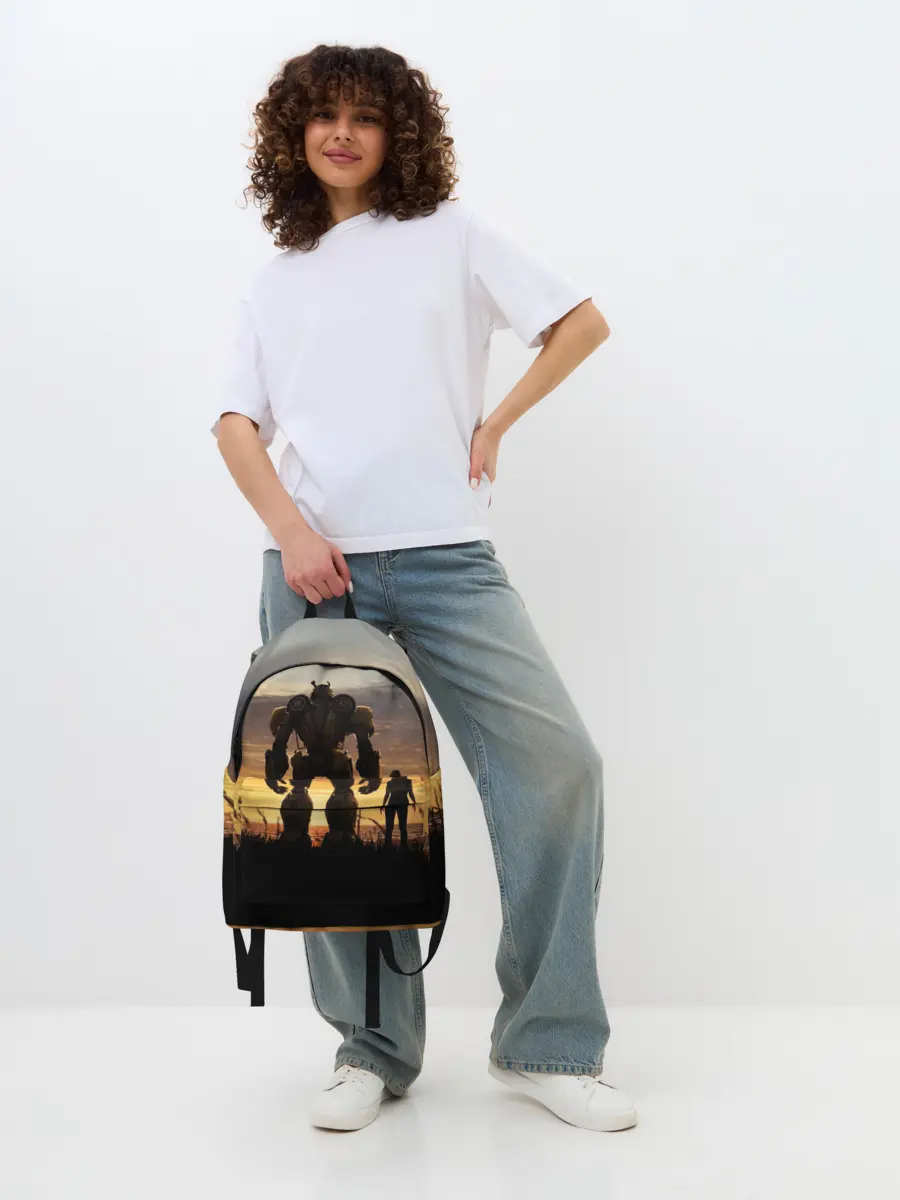 Рюкзак джинсовый / Бамблби и Чарли на закате