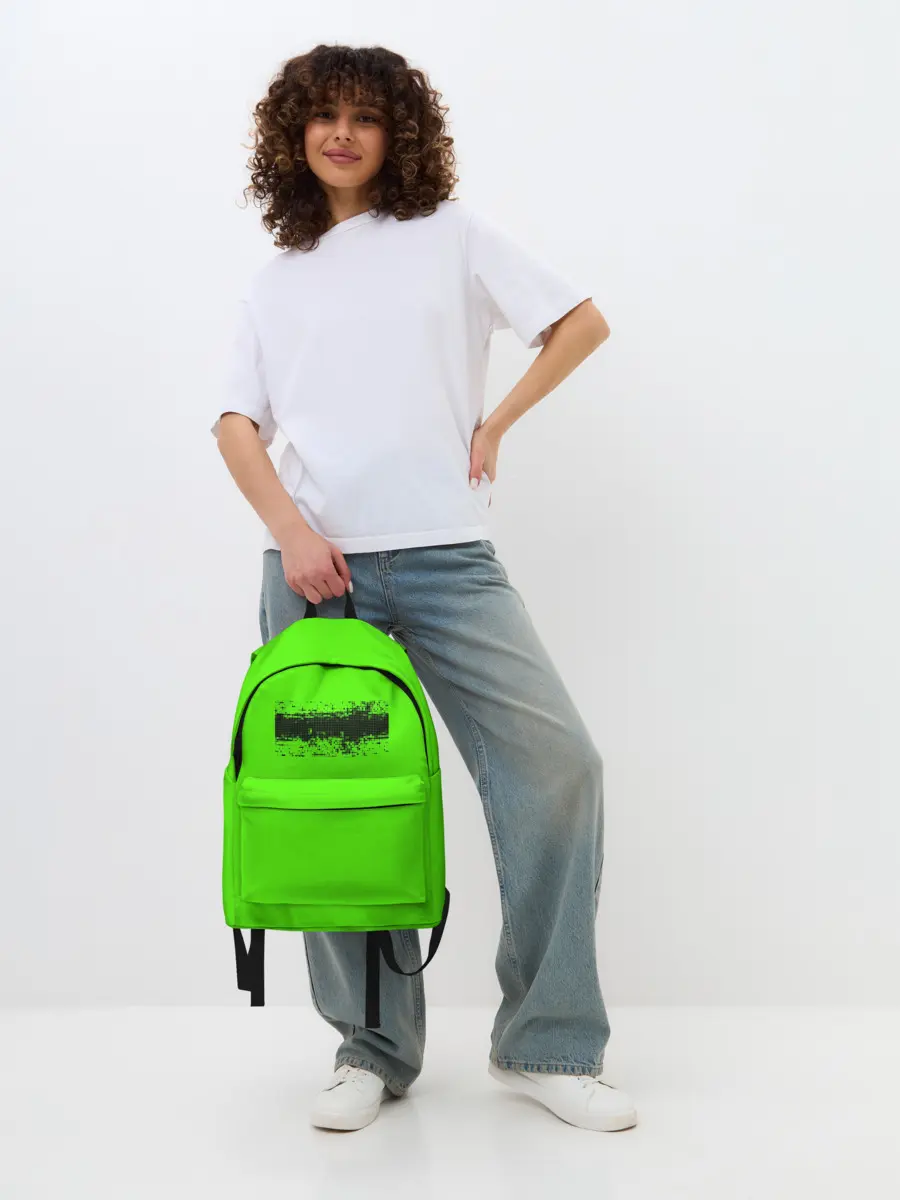 Рюкзак джинсовый / Гранж зеленый