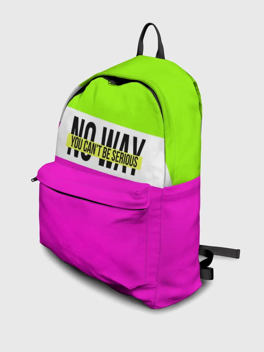 Рюкзак джинсовый / Serious зелено-розовый