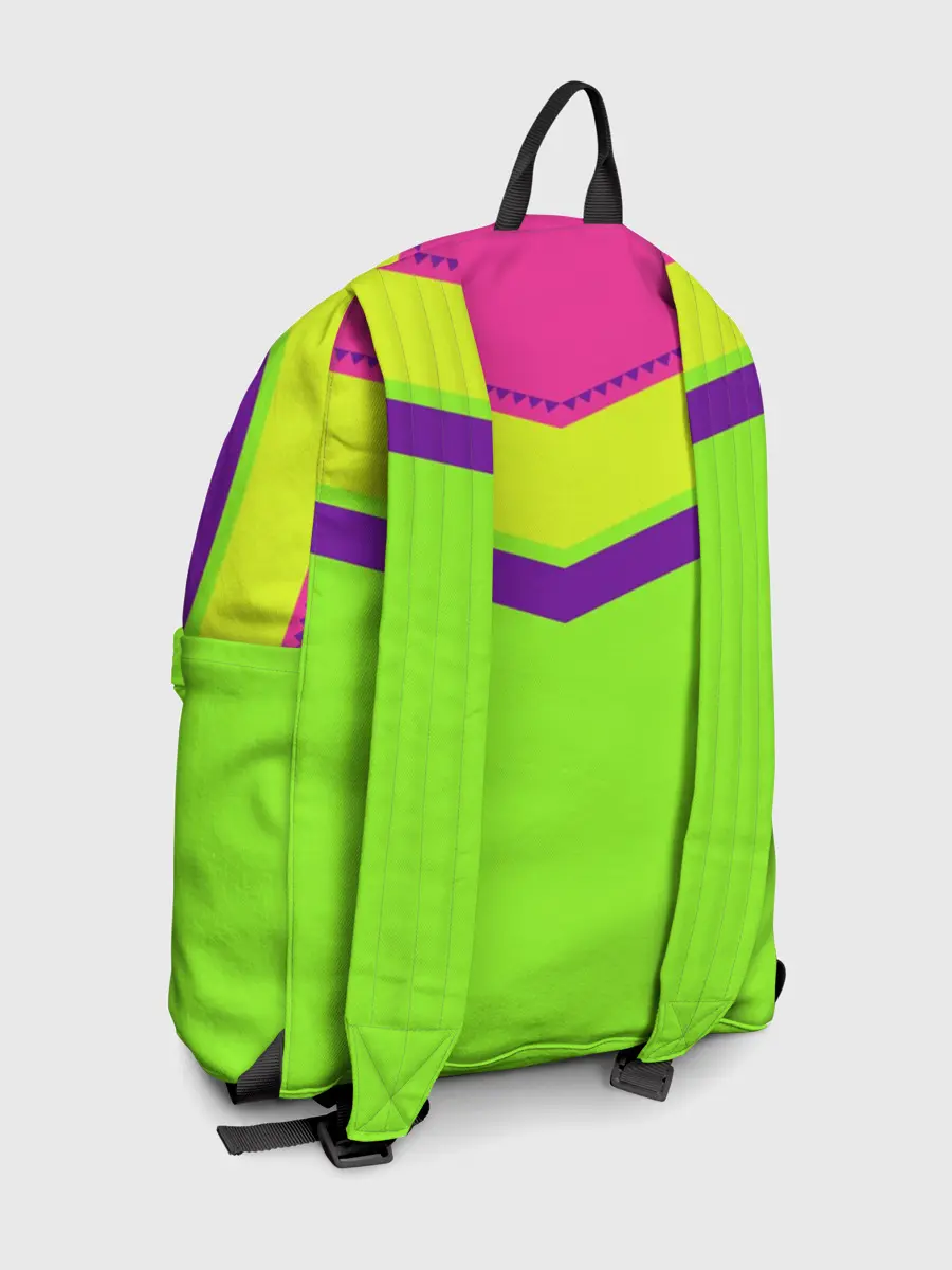 Рюкзак джинсовый / Цветные треугольники_ салатовы