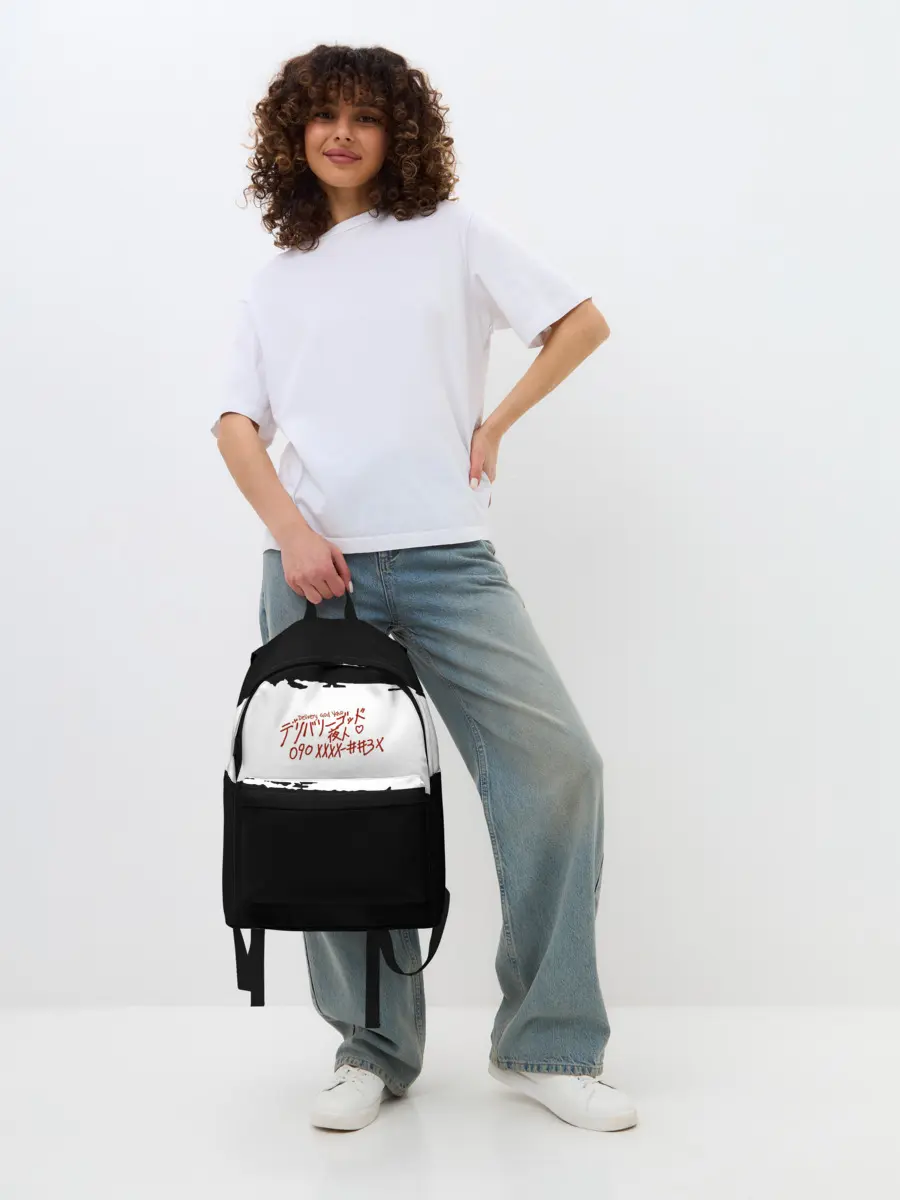 Рюкзак джинсовый / БЕЗДОМНЫЙ БОГ. Белый отрывок