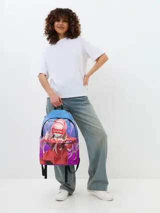 Рюкзак джинсовый / Anime Senpai Girl pink