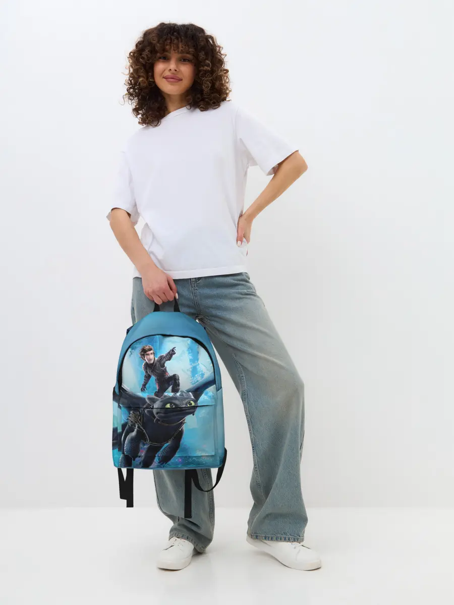 Рюкзак джинсовый / Как приручить дракона