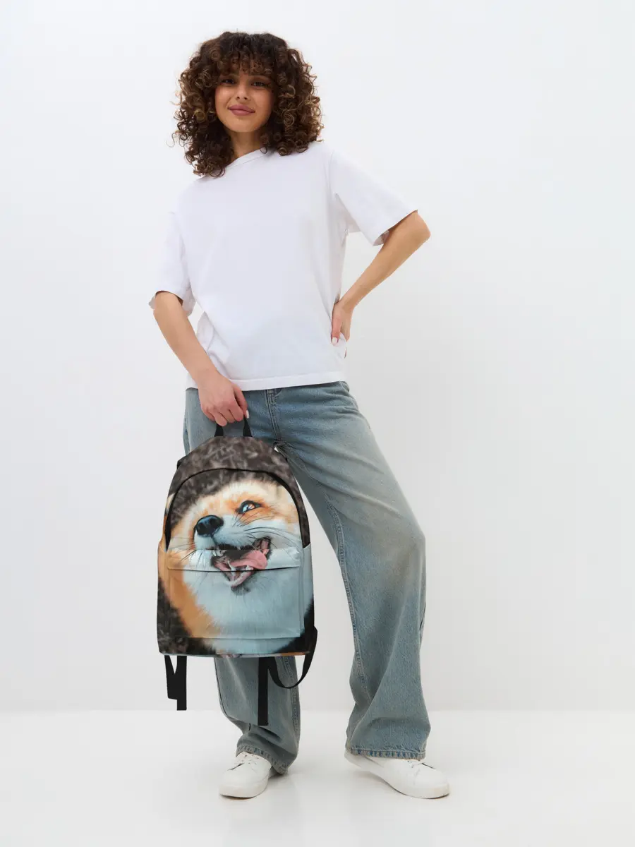 Рюкзак джинсовый / Довольная лиса