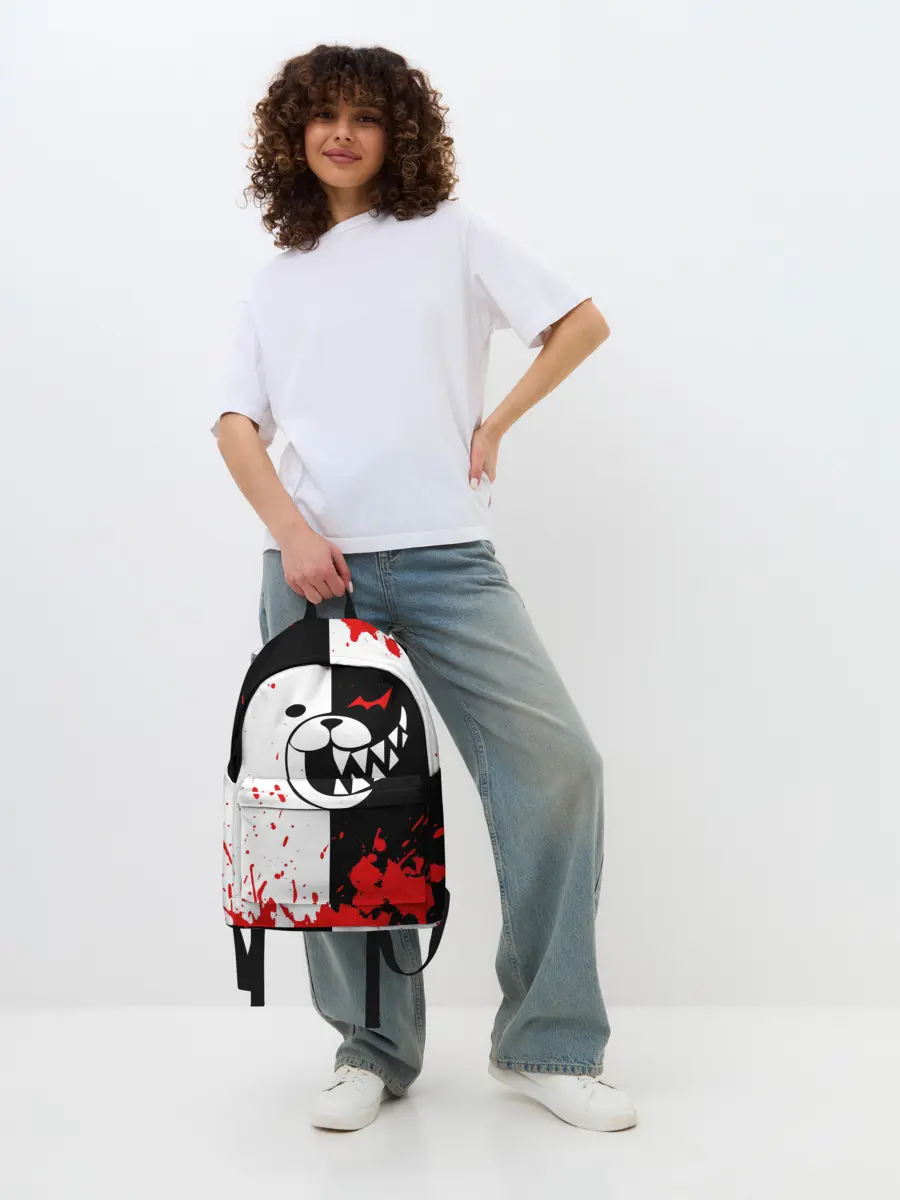 Рюкзак джинсовый / MONOKUMA Blood