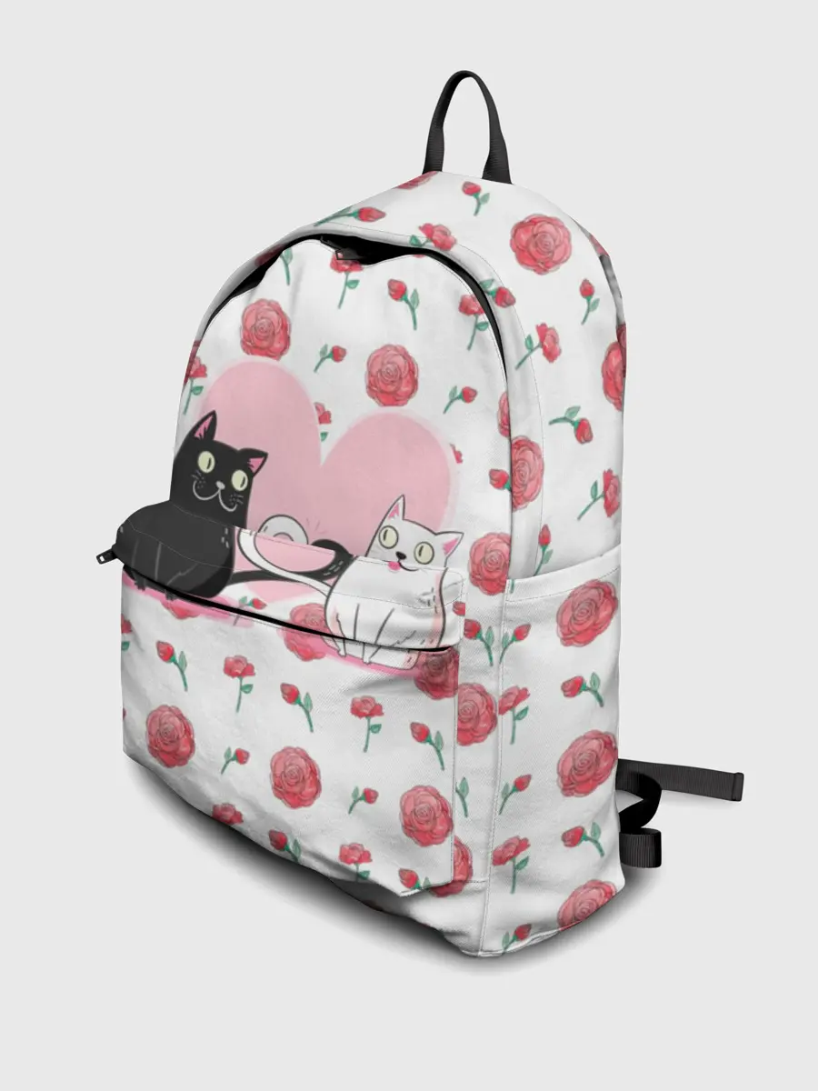 Рюкзак джинсовый / Милые котики