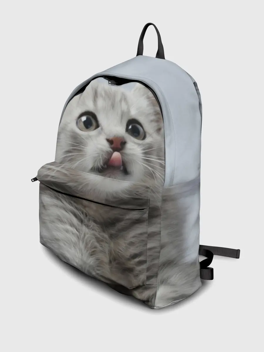 Рюкзак джинсовый / Котенок