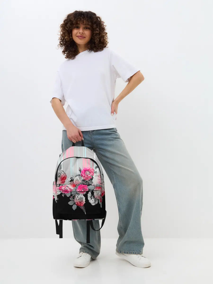 Рюкзак джинсовый / Розы