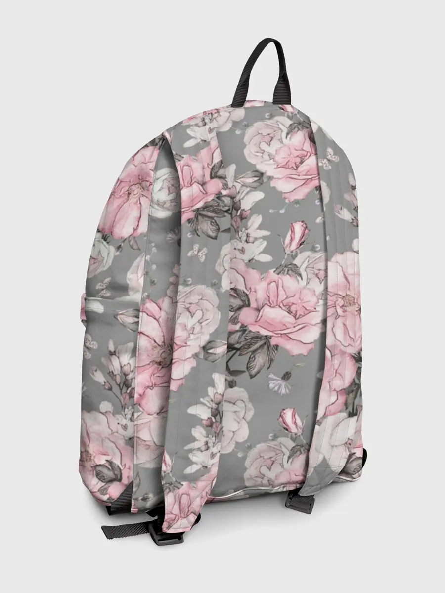 Рюкзак джинсовый / Розовые розы