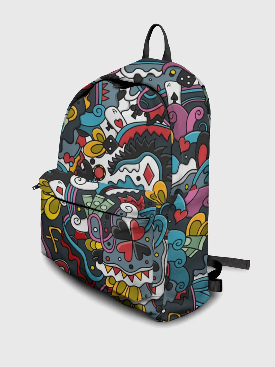 Рюкзак джинсовый / Покерный коллаж