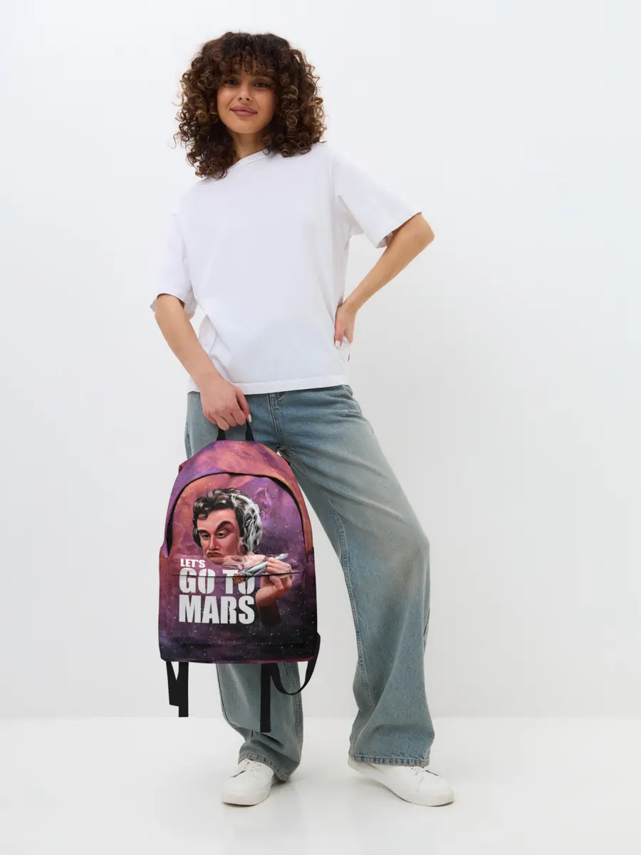 Рюкзак джинсовый / Elon Musk Space Илон Маск