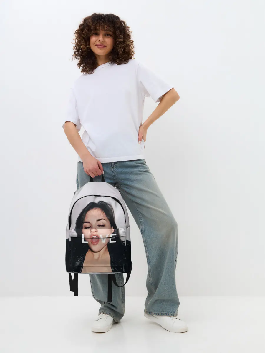 Рюкзак джинсовый / Sasha Grey LOVE