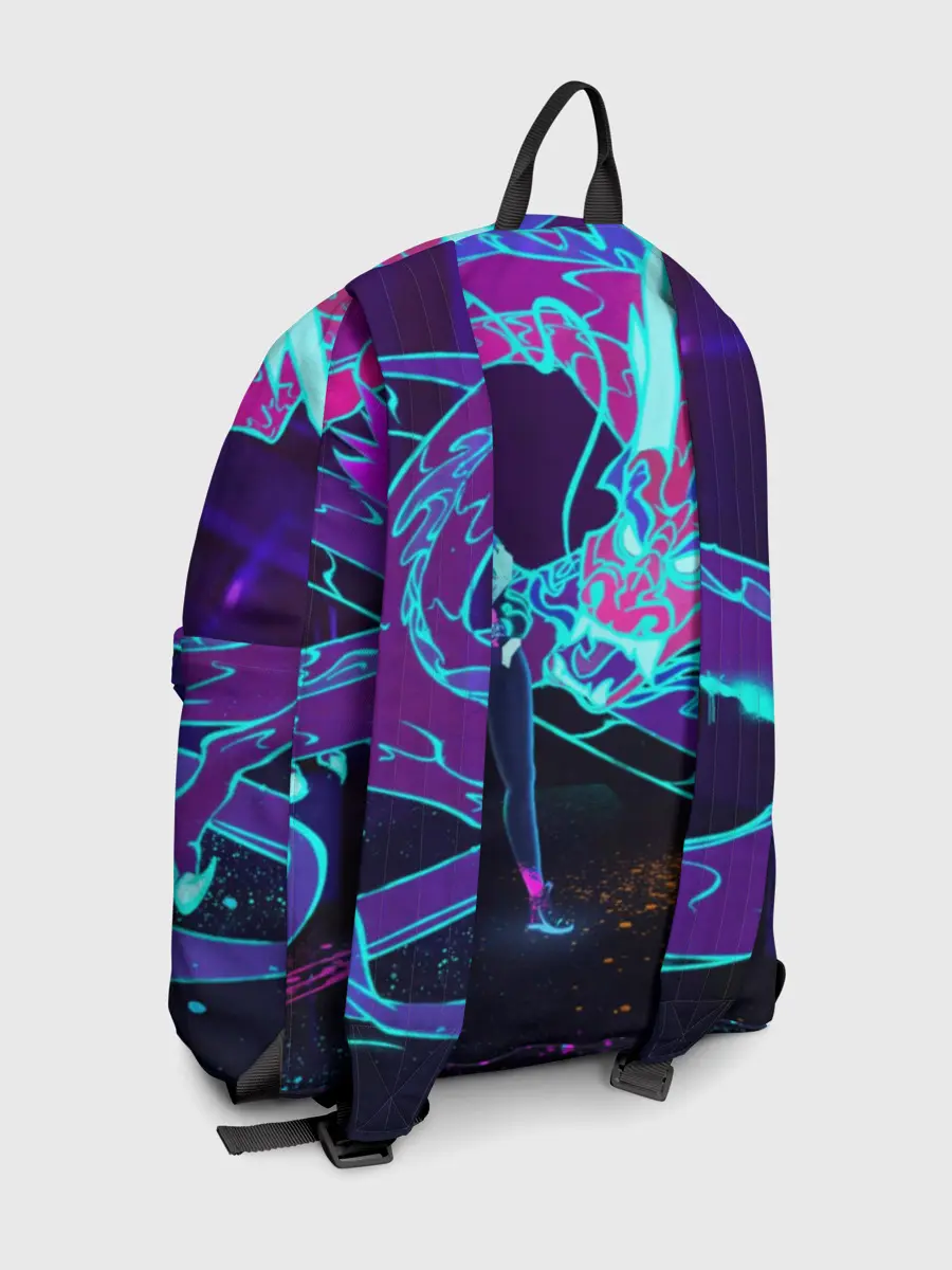 Рюкзак джинсовый / League Of Legends Neon Dragon