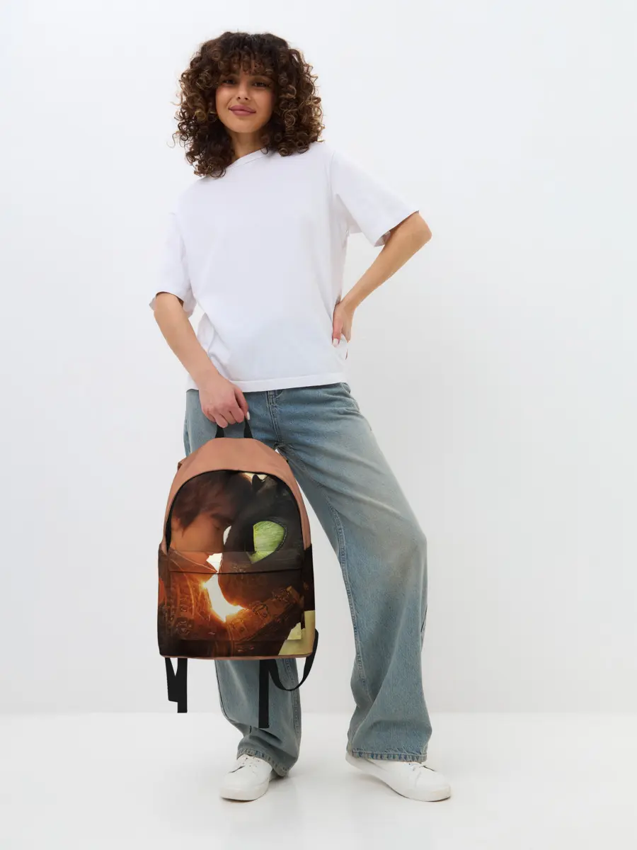 Рюкзак джинсовый / Как приручить дракона