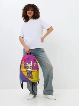 Рюкзак джинсовый / Праздничный жираф