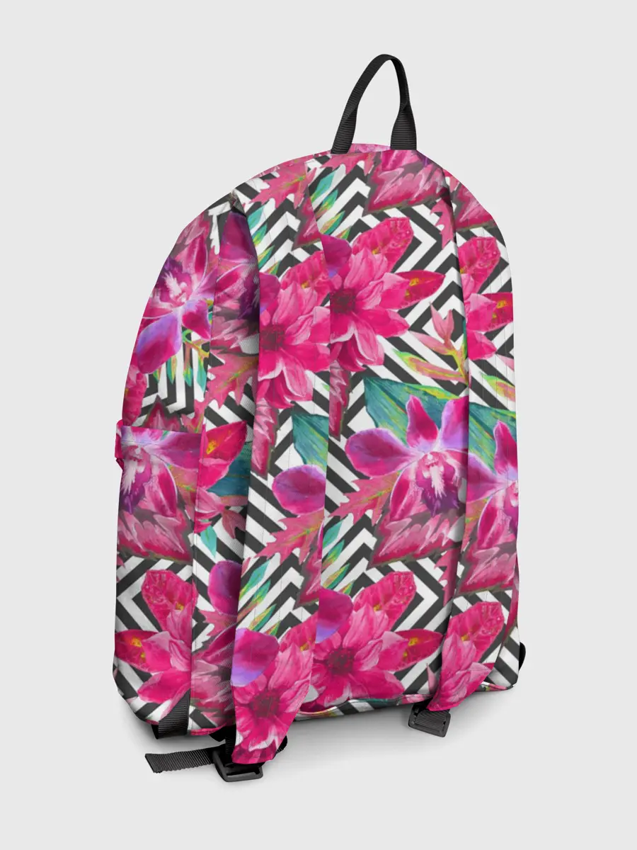 Рюкзак джинсовый / Тропические цветы