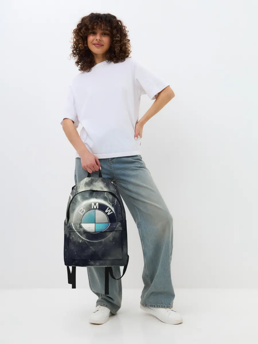 Рюкзак джинсовый / Логотип BMW