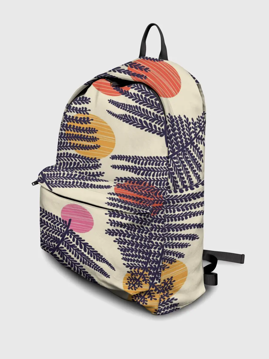 Рюкзак джинсовый / Тропики паттерн