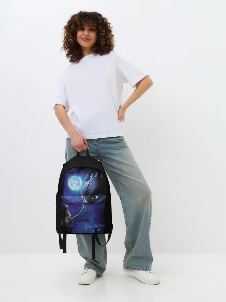 Рюкзак джинсовый / как приручить дракона