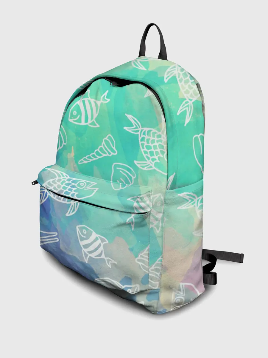 Рюкзак джинсовый / Рыбы