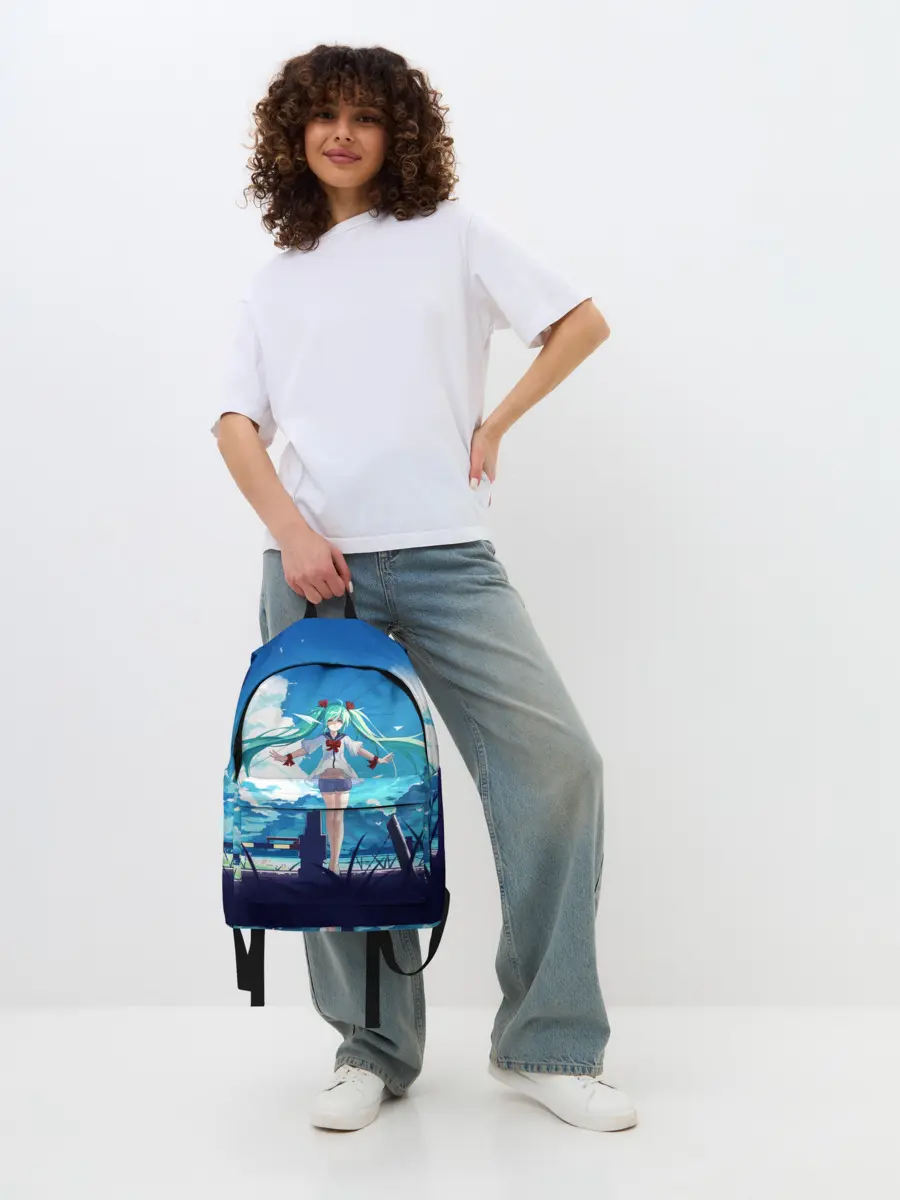 Рюкзак джинсовый / Хацунэ Мику под летним небом
