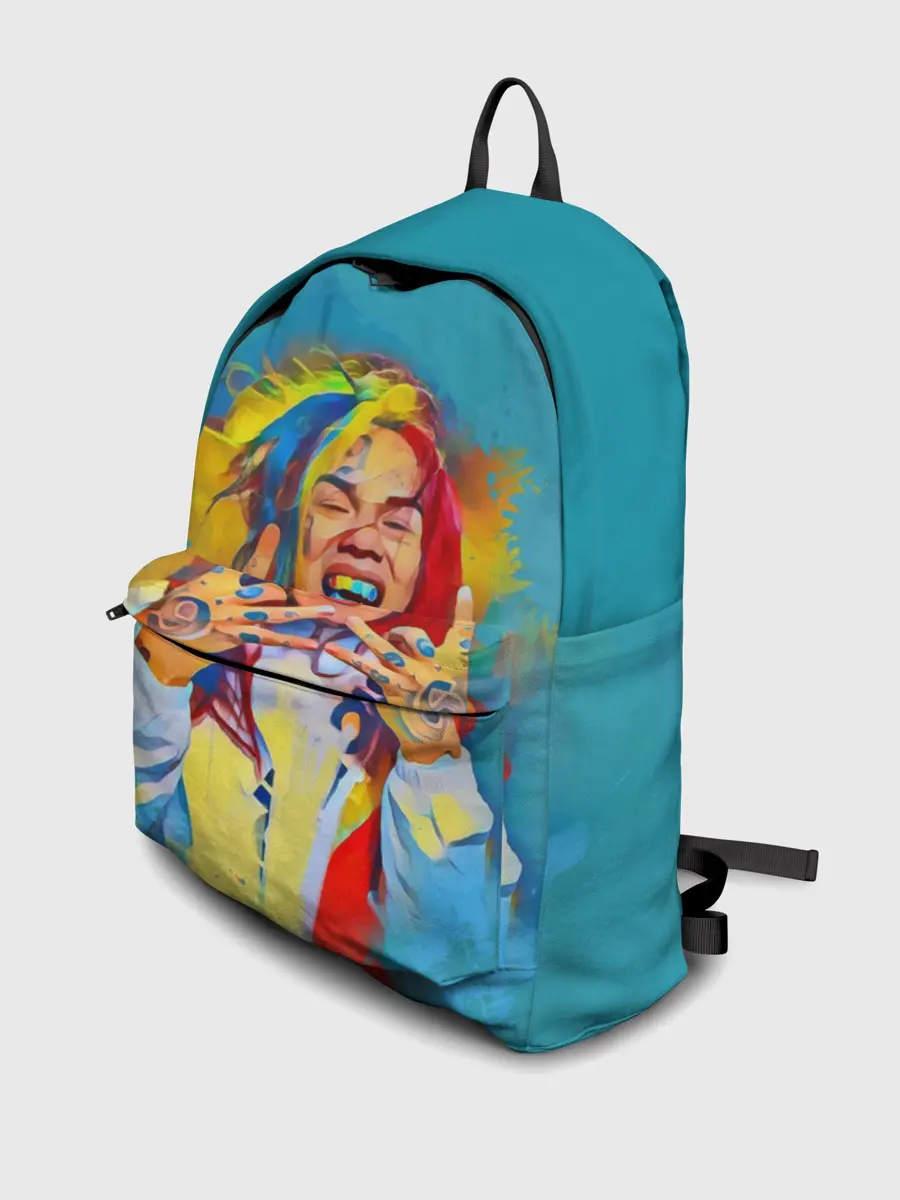 Рюкзак джинсовый / 6IX9INE PAINTS