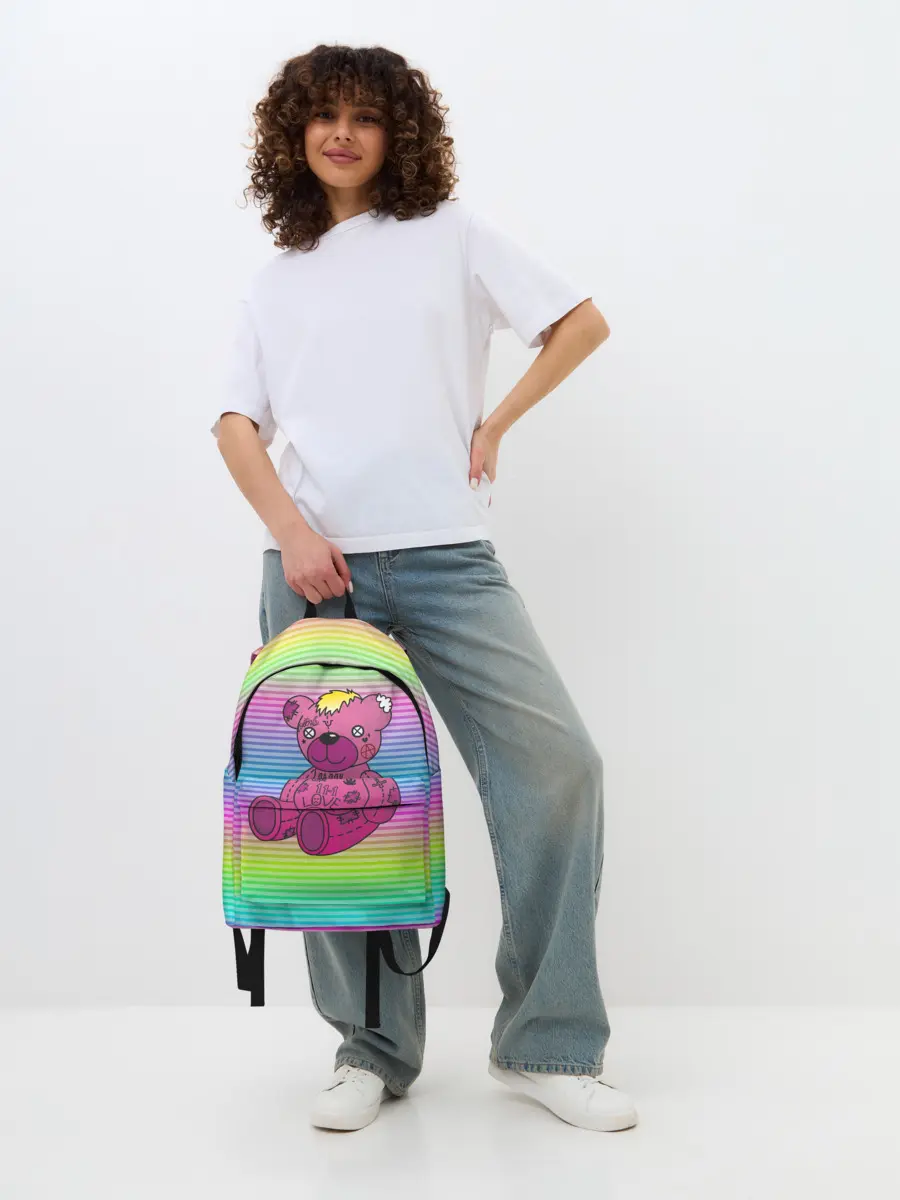 Рюкзак джинсовый / Мишка Lil Peep