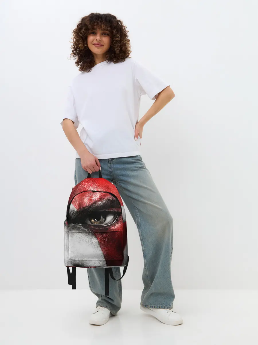 Рюкзак джинсовый / Взгляд Кратоса