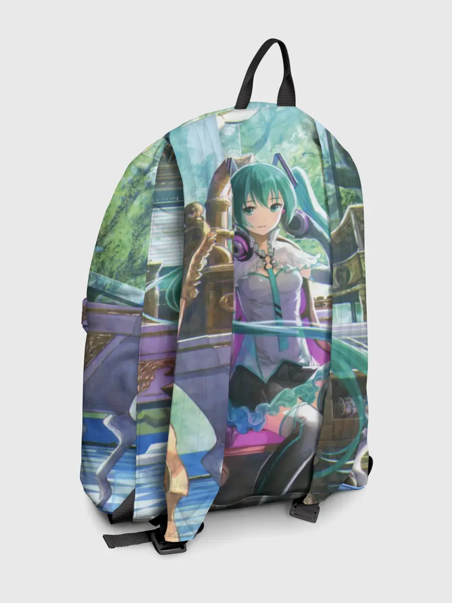 Рюкзак джинсовый / Мика Хацуне за фортепиано