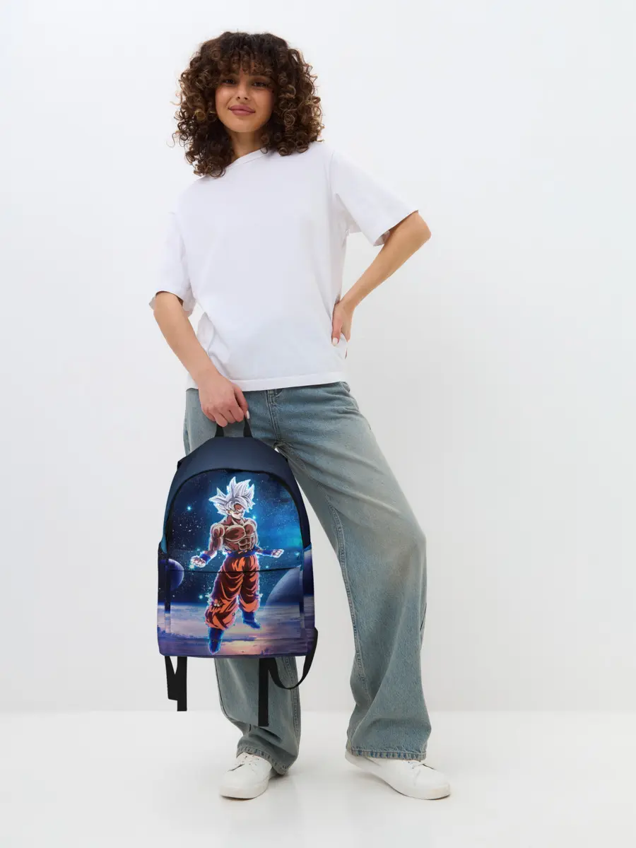 Рюкзак джинсовый / Goku on a planet
