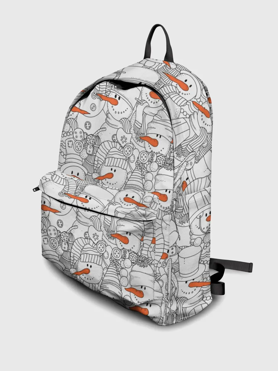 Рюкзак джинсовый / Снеговики