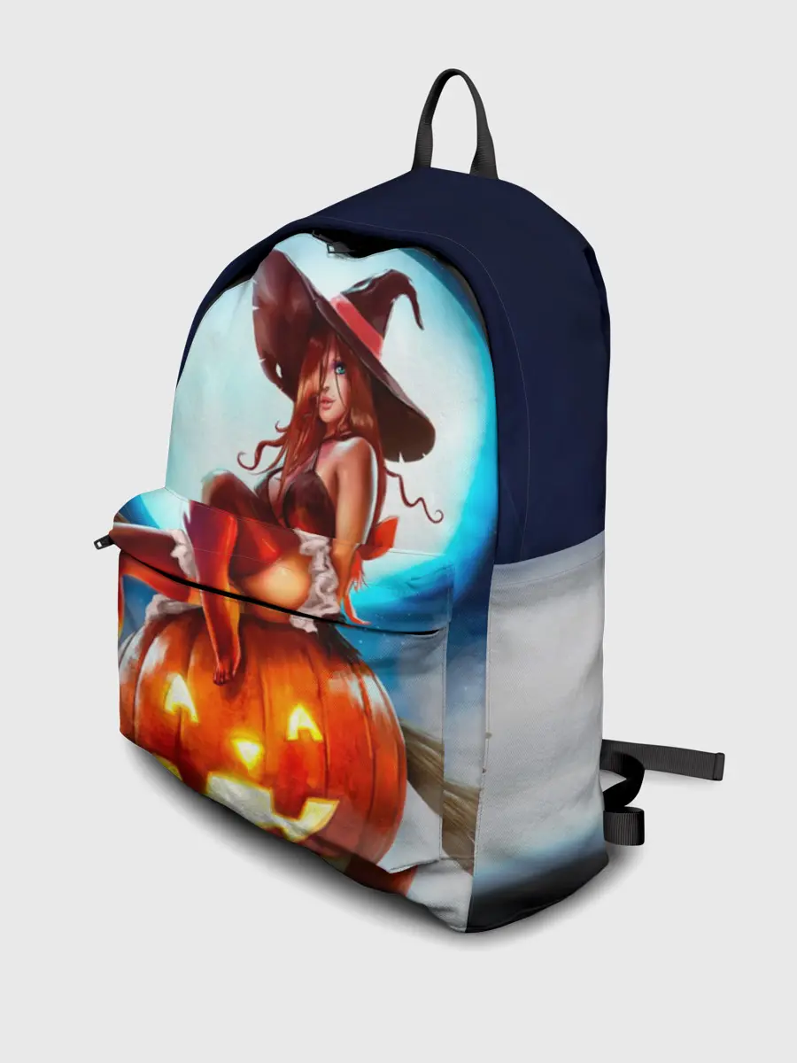 Рюкзак джинсовый / Ведьма на тыкве